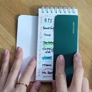 [와인앤쿡]고품질 TBZ 가리개 단어암기수첩 1개(색상랜덤) 영어단어장 단어암기 암기수첩 WFNKCXK