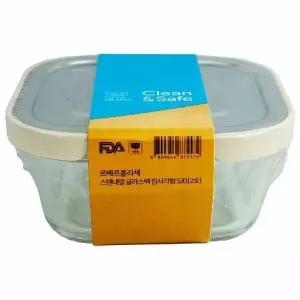 [셀러허브]오븐락 스텐 내열글라스팩 정사각형 2호 520ml(875574) (S41562466)