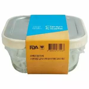 [셀러허브]오븐락 스텐 내열글라스팩 정사각형 1호 320ml(875567) (S41562467)