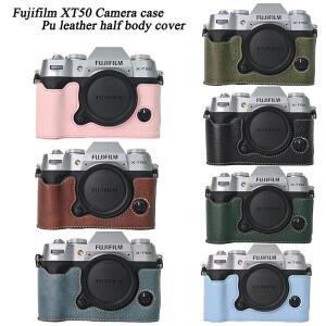 후지필름 XT50 카메라 케이스 가방 PU 가죽 하프 바디 커버