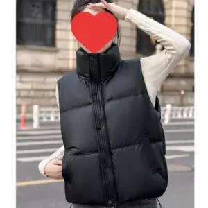 [하프클럽/셀러허브_여성트랜드패션]숏 경량 레더 패딩조끼 패딩 점퍼 여성