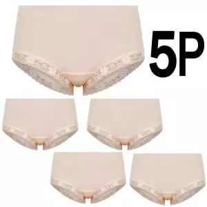 [보리보리/제이코튼]프리미엄 여성 인견 기본팬티 5p 맥시팬티 빅사이즈여름팬티