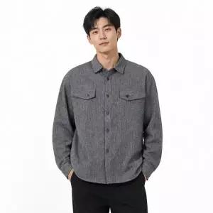 [리미드] 남성 트위드 크롭 셔츠 재킷 NUI-SHA-J711