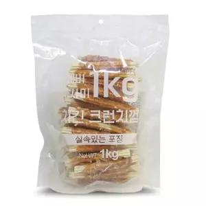 바른츄 애견간식 오리가슴살 우유껌 대용량 1k
