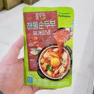 풀무원 해물순두부 찌개 양념 140g 아이스박스포장