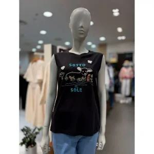 품절임박 베네통 자수 슬리브리스 티셔츠 BATSA9631 2707548