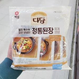 백설 다담 정통된장 찌개 양념 140g x 4개 아이스박스포장