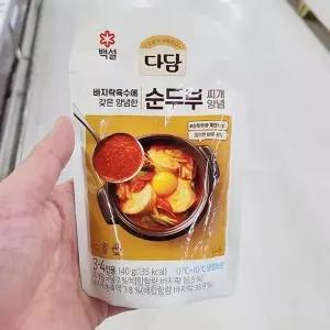 백설 다담 순두부 찌개 양념 140g 아이스박스포장