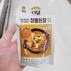 백설 다담 정통 된장찌개 양념 140g 아이스박스포장