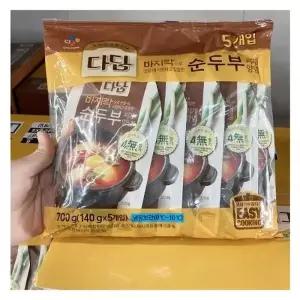 다담 바지락순두부찌개양념 140gx5 아이스박스무료