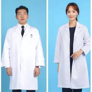 남녀 백색 의사가운 영양사유니폼 TC가운 보건소 피부관리사