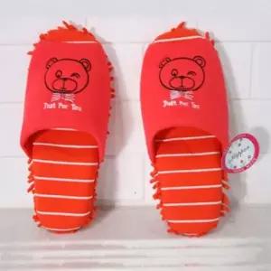 곰돌이 실내화 거실화 가정용 청소 물걸레 극세사 룸슈즈 슬리퍼