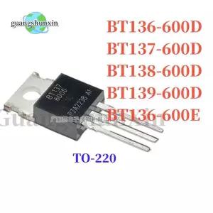 10pcs BT136-600E BT136-600D TO-220 BT136 600D BT136-600 BT137-600D BT138-600D BT139-600D 3 단자 양방