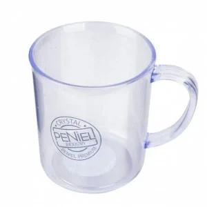[콩심팥심]손잡이컵 400ml 반투명컵 물컵 업소 쥬스컵 가정 플라스틱컵 식당컵