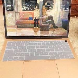 러시아어 한국어 태국어 대만어 실리콘 노트북 키보드 커버 보호대 MacBook New Air 13 A1932 터치 ID 2018용
