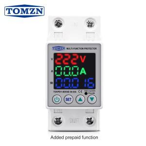 TOMZN 63A 230V Din 레일은 전류 보호 에너지 merter가 있는 저전압 장치 릴레이 아래에서 조정 가능