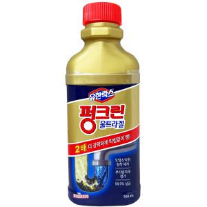 유한락스 펑크린 울트라겔 500ml , 배수구 청소 세정제 오염 악취 제거