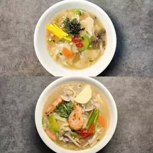 [우정제면소] 맑은해물맛 수제비12인분+칼국수6인분(수제비1kg+면1kg+스프18봉)