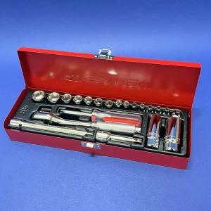 썬키 소켓렌치세트 21종 9.5mm 6.35mm SSR-21 6275002 4-19mm 라쳇 연결대 복스알 스피너핸들