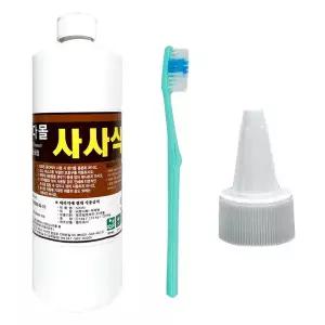 사사삭 1L 뾰족이 마개 뚜껑 + 칫솔 포함 화장실 욕실 변기 바닥 타일 사이 줄눈 세정제 청소 세제