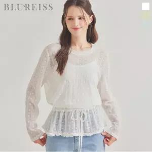 [블루레이스] 스트링 레이스 레이어드 티셔츠_B6S1TS6671