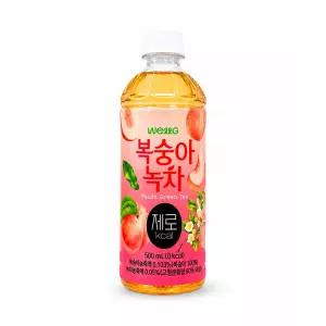 웰그린 복숭아녹차 제로 500ml 18개