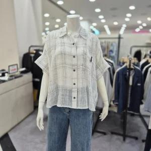 [레노마레이디]린넨 혼방 체크 셔츠 R2H21WST130