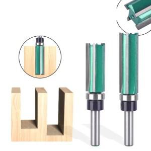 4블레이드 베어링 목공 라우터 비트, 카바이드 목수 밀링 커터, 스트레이트 엔드 밀 트리머 8mm, 12mm,