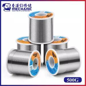 무연납 실납 납땜 와이어 메카닉 HX-T100 500g 63/37 마일드 로진 코어 183  녹는점 0.5-1.2mm 솔더 주석