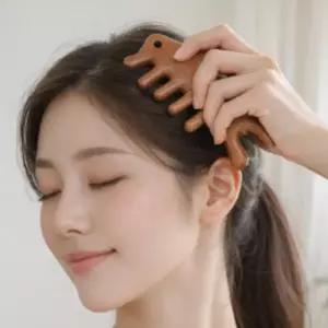 두피괄사 머리 목 림프 얼굴 바디 해마 원목 우드 괄사 마사지기