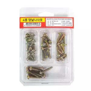 직결피스 와샤머리 샌드위치판넬 얇은철판 양날나사못 4종 철물용품 스크류 DIY부자재 철못