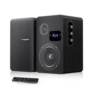 ORROPLUS 액티브 북쉘프 스피커, 80W 전원 스피커 레코드 PC용 입력이 /ARC 스테레오 /AUX 우퍼, 플레이어 턴테이블 10.2CM(4인치) /RCA 비닐 있는 유선 /BT 광학 TV 데스크탑