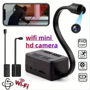 미니 소형 WiFi 카메라 HD 1080P 유연한 렌즈 케이블 모션 감지 USB 충전식 마이크로 무선 보안 모니터링