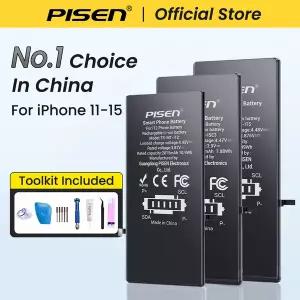 아이폰 호환 11 12 13 14 15 미니 프로 맥스 플러스 SE2 SE3용 PISEN 배터리 용량과 동일 0 사이클 교체
