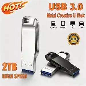 2TB USB 3.0 플래시 드라이브 미니 고속 메탈 펜드라이브 512GB 휴대용 스틱 방수 메모리아 저장 장치