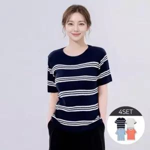 [NnF] 여성 배색 니트 4종세트