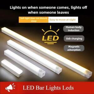 센서 라이트 LED 충전형 USB 스트립 무선 야간 조명 바 데스크 램프 캐비닛 아래