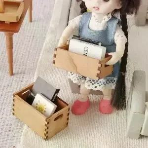 인형의 집 풍경 장식 2 미니 나무 보관 바구니 시뮬레이션 가구 모델