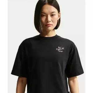 [나이키]스포츠웨어 오버사이즈 미드 크롭 티셔츠 W - 블랙 IV3241-010 IV3241-010