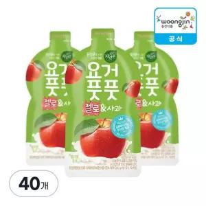 웅진식품 자연은 요거풋풋 젤로 사과 파우치 100ml 40개