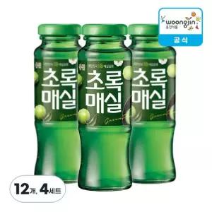 웅진식품 초록매실 병 180ml 12개 4세트