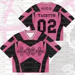 여름 앨범 7주년 TXT 저지 연인을 위한 선물 티셔츠 팬 플러스 사이즈 패션 스트리트 탑 캐주얼 패밀리매칭