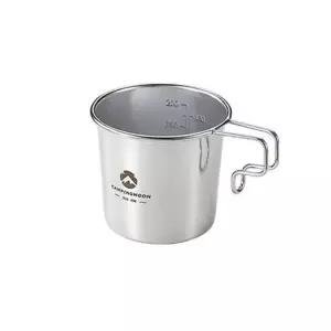 스텐 고리형 손잡이 캠핑컵 210ml 1P야외 계량 물컵
