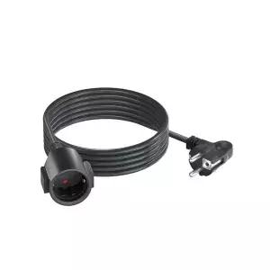 플랫 커넥터가 있는 2/3/5M 전원 연장 케이블 보호 접점 유럽 표준 16A 250V 1.5 mm2