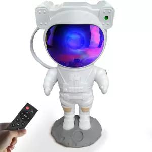 우주비행사 별이 빛나는 은하 프로젝터 - 리모컨과 타이머가 있는 성운 조명 쇼 파티용 LED 천장 갤럭시