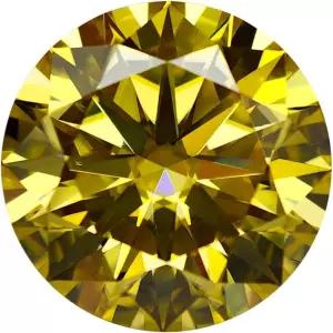 비비 옐로우 컬러 모이사나이트 스톤 라운드 컷 0.5-5.0ct VVS1 인증 다이아몬드 GRA 인증서 통과 테스터