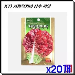 고품질 TBZ 모종 텃밭 가꾸기 자랑적치마 씨앗 1500립 x20개 꽃씨앗 상추씨앗 새싹씨앗 씨앗재배 WFNHVFR