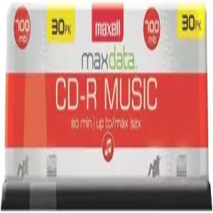 Maxell 625335 프리미엄 품질 무소음 표면 재생 기록 가능한 CD 700Mb 스토리지 32배 쓰기 속도 80분 - 빈