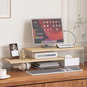 YGYQZ Adjustable Monitor Stand Riser with Acrylic Legs 7.67