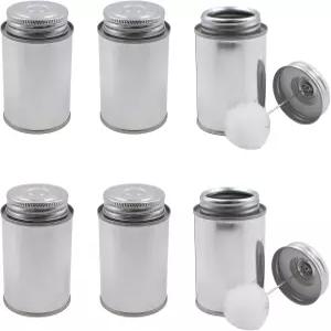 볼 브러시가 있는 6개의 PCS 병 울 도버 예술용 틴플레이트 빈 페인트 DIY 프로젝트 어플리케이터가 가죽